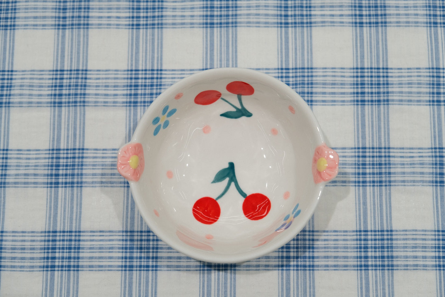 Cherry and Floral Underglaze Ceramic Tableware