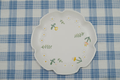 Matte Embossed Floral Underglaze Ceramic Tableware