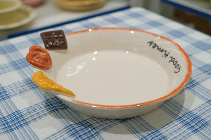 Embossed Bakery-Style Underglaze Ceramic Tableware