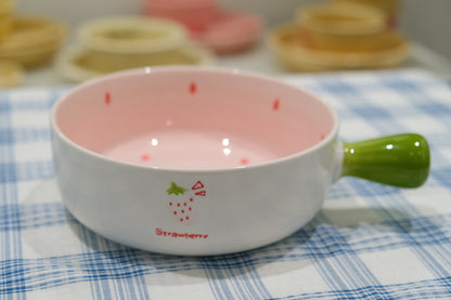 Strawberry-Style Underglaze Ceramic Tableware