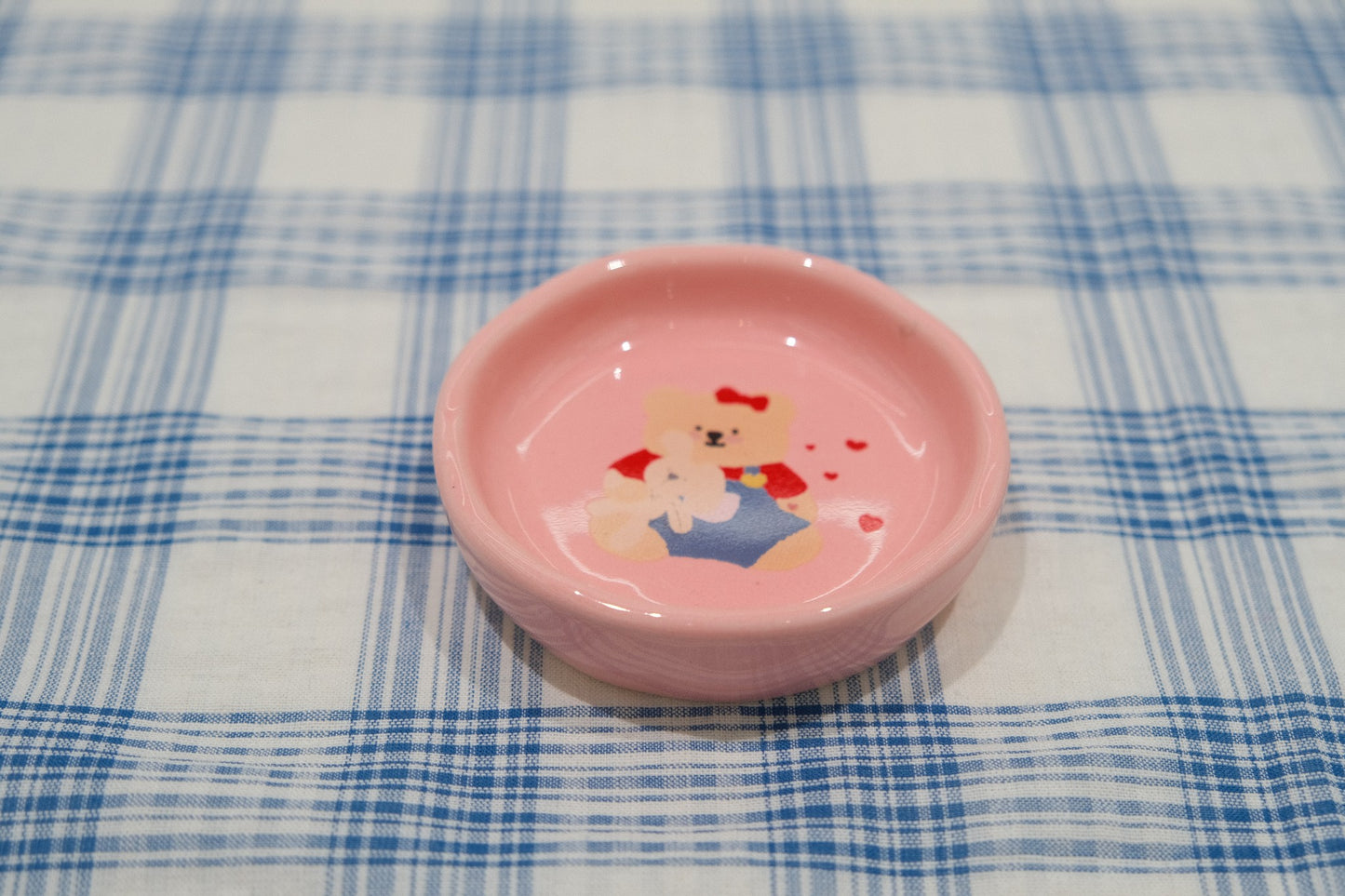 Cute Pink Bear Underglaze Ceramic Tableware