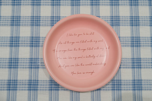 Pink Love Letter Underglaze Ceramic Tableware