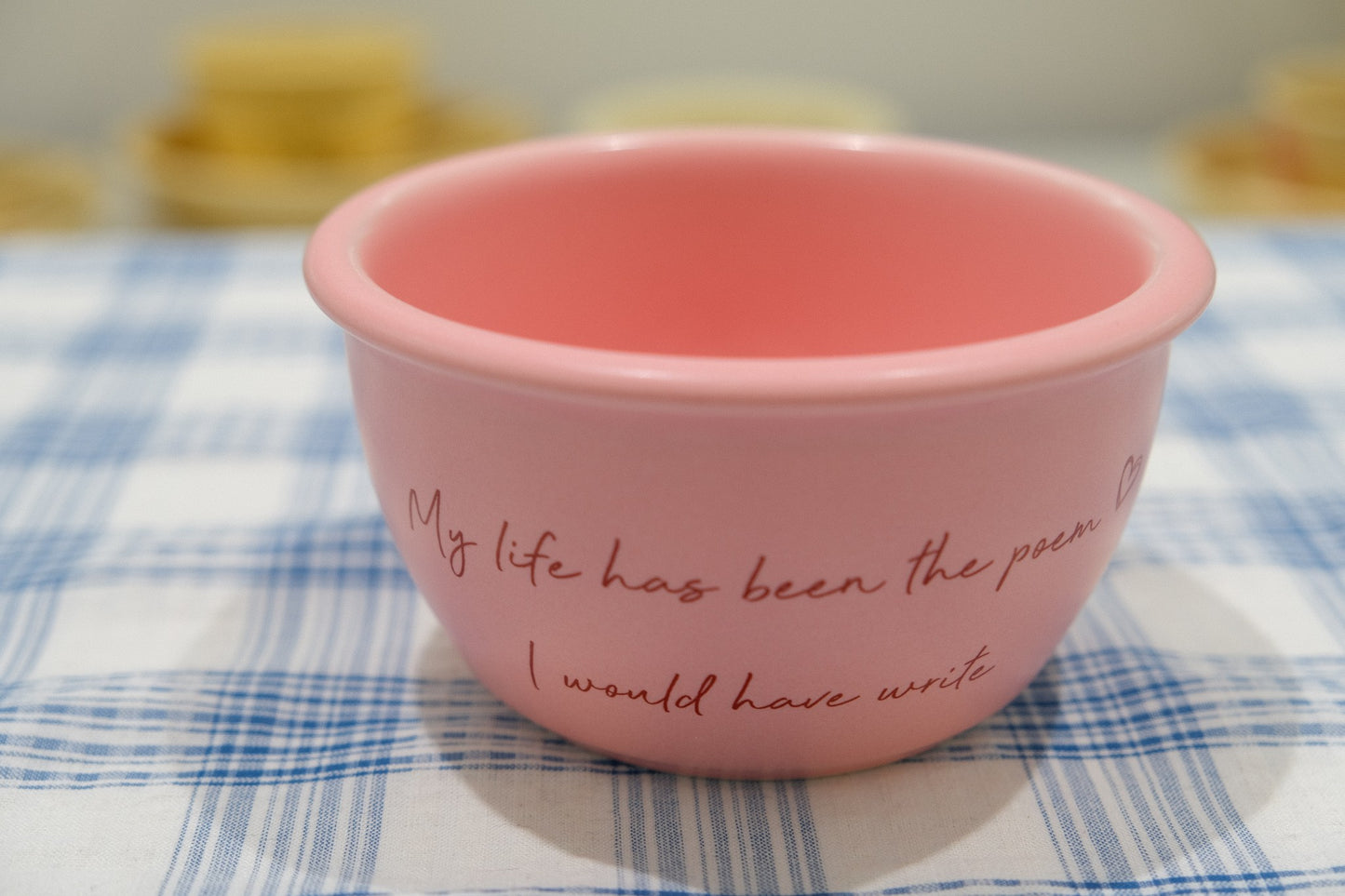 Pink Love Letter Underglaze Ceramic Tableware