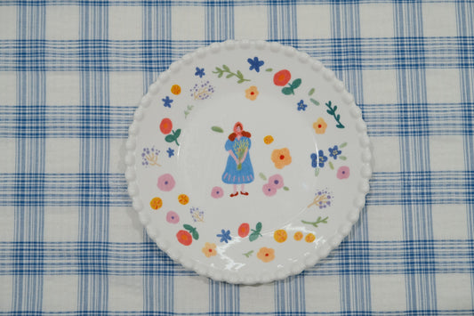 Pearl-Edged Underglaze Ceramic Tableware