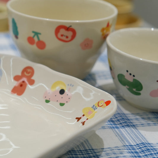 Cute Animal Underglaze Ceramic Tableware