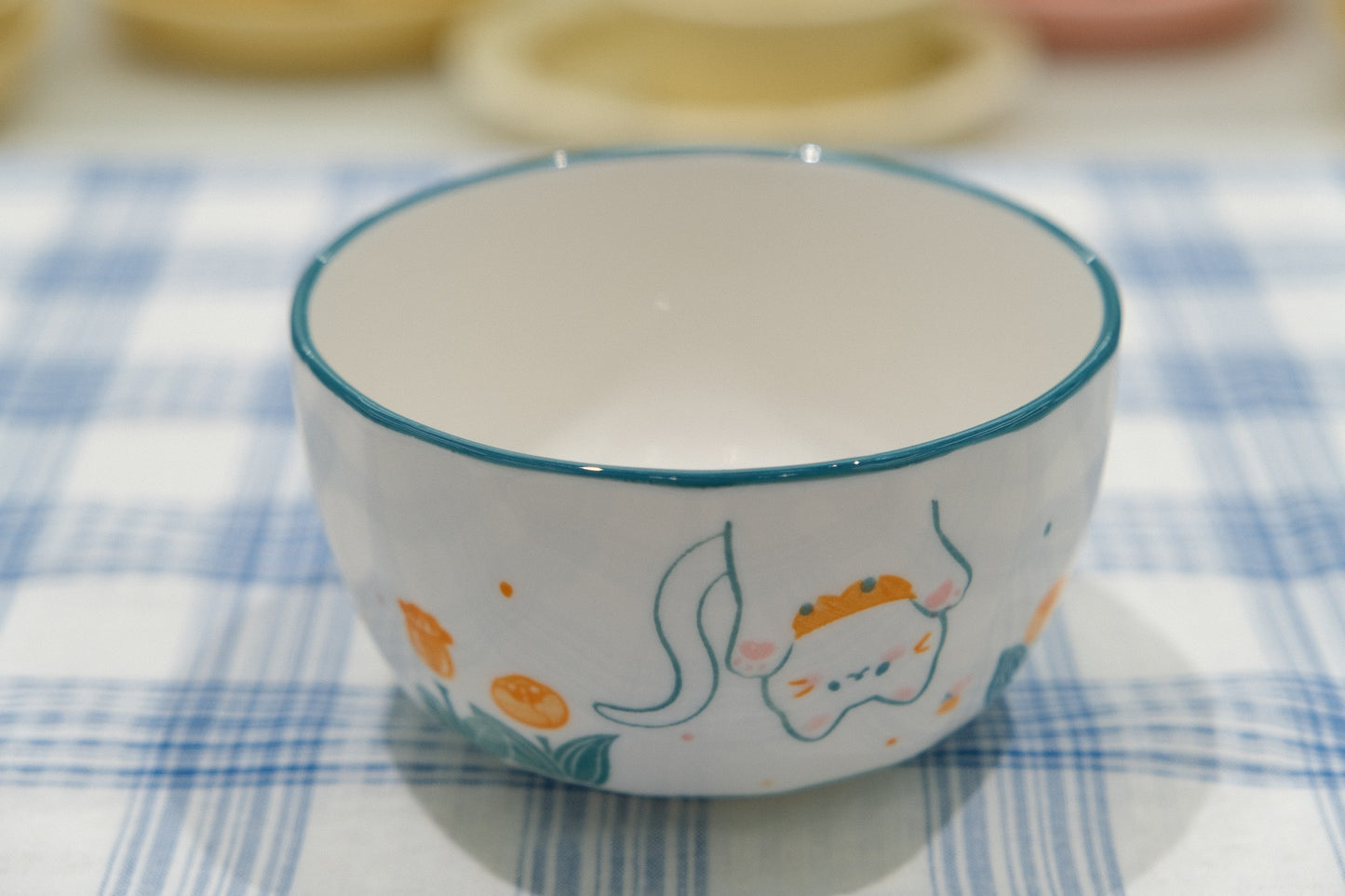 Floral Kitten Underglaze Ceramic Tableware