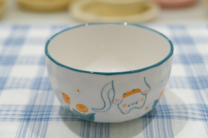 Floral Kitten Underglaze Ceramic Tableware