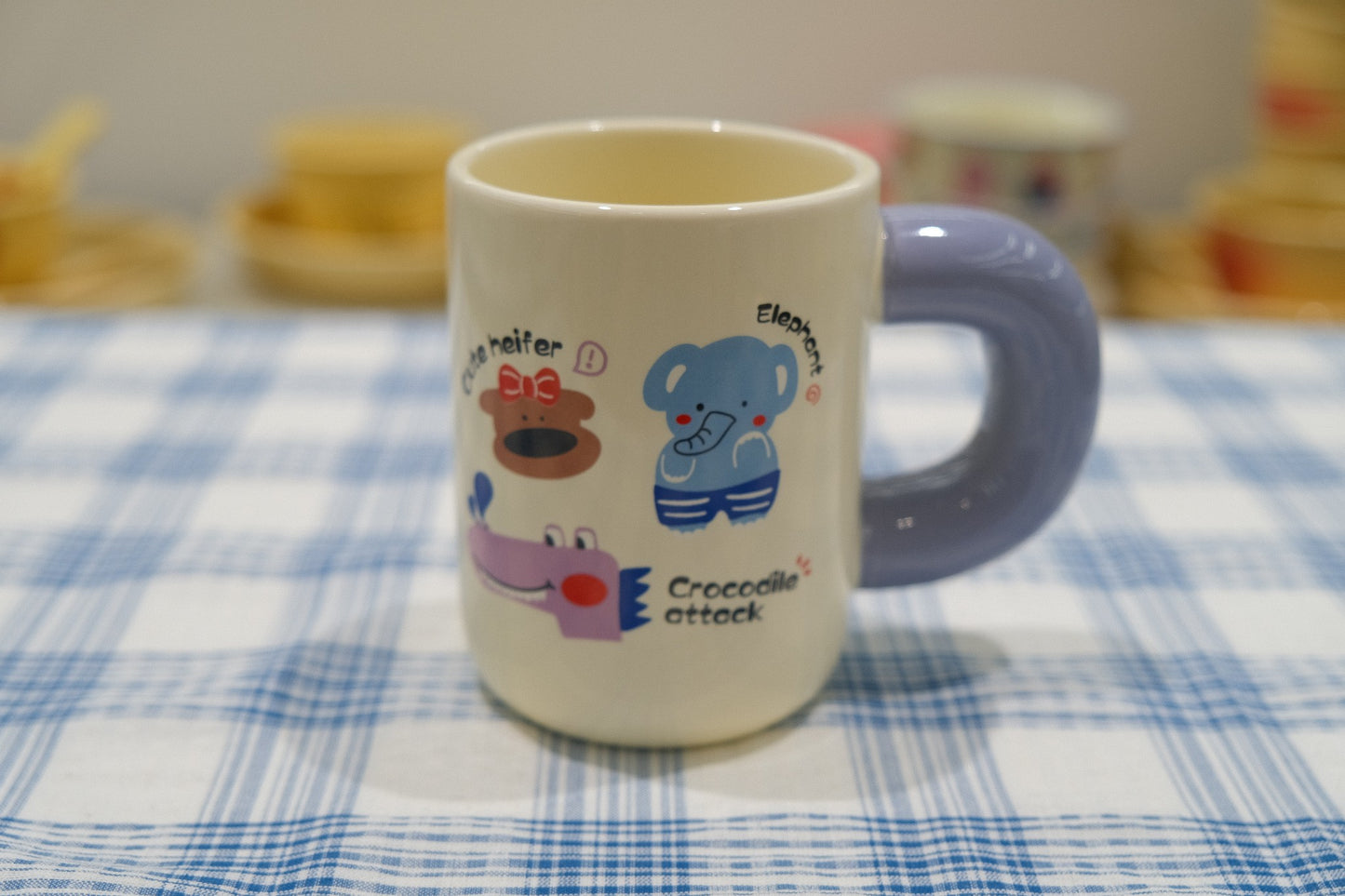 Baby Blue Cartoon Underglaze Ceramic Tableware