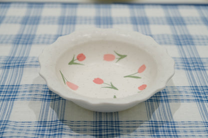 Matte Flower-Shaped Underglaze Ceramic Tableware