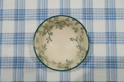 Green Leaf Pattern Underglaze Ceramic Tableware