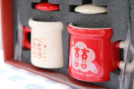 Happy Wedding Ceramic Cup Set
