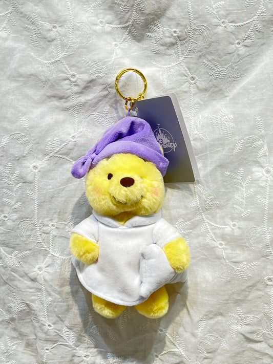 Tokyo Disneyland Winnie the Pooh Pajama Series Plush Keychain