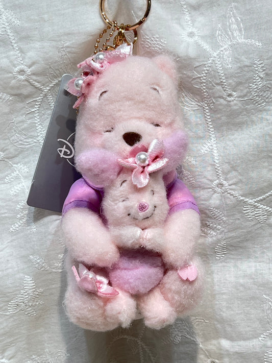 Tokyo Disneyland Sakura Limited Edition Winnie the Pooh Plush Keychain