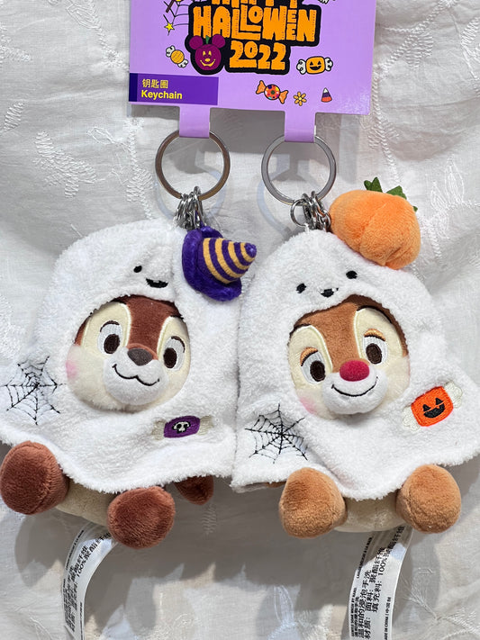 Shanghai Disneyland Halloween Chip 'n' Dale Plush Keychain