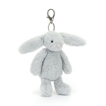 Jellycat Bag Charm Bashful Silver Bunny 18cm