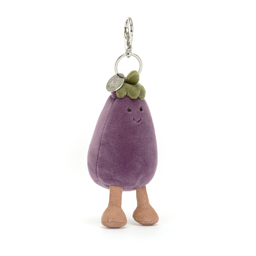 Jellycat Vivacious Aubergine Bag Charm 12cm