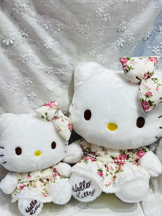 Sanrio Licensed Floral Dress Hello Kitty Plush