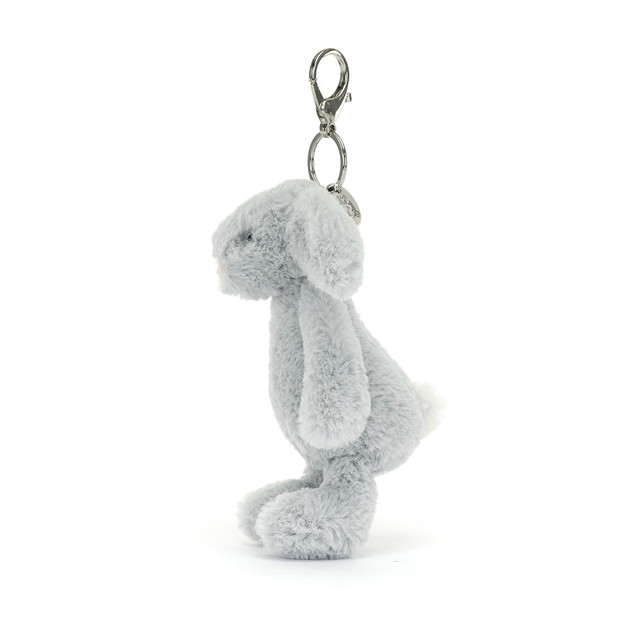 Jellycat Bag Charm Bashful Silver Bunny 18cm