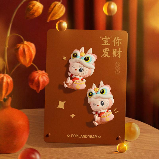 LABUBU "Get Rich, Baby!" Fridge Magnet