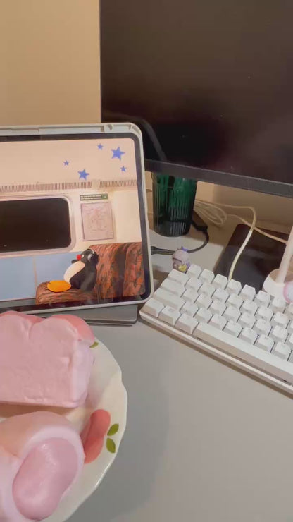 Pink Custard Bread Slow - Rising Squishy